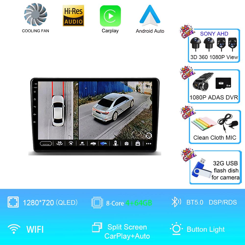 Android 14 Carplay Per Citroen Berlingo 2 B9 Peugeot Partner 2008 2009 2010 -2022 Lettore multimediale per autoradio DSP WIFI +