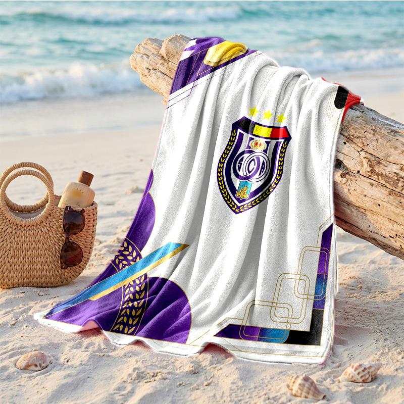 Anderlecht FC Druck Mikrofaser Strandtuch Schnelltrocknend Saugfähig Großes Handtuch für Strand Schwimmen Reisen