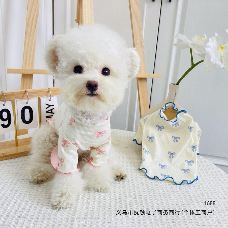 Spring, Summer and Autumn Printed New Bottom Cat Cute Small Dog Pet Puppy Home Vest