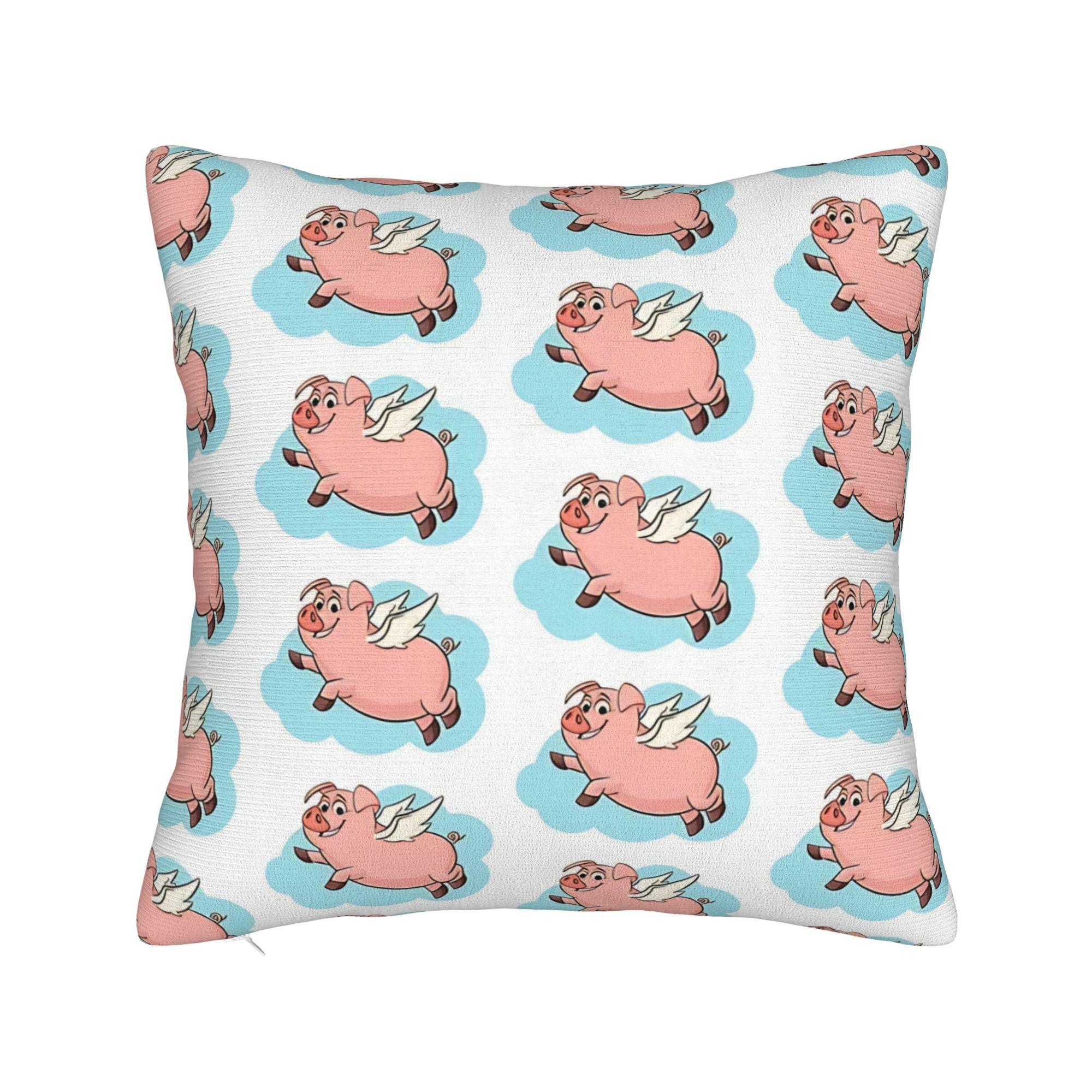 Cute Dachshunds In Winter Sweaters With Autumn Leaves Pillow Case Comfy Pillow Cover Pillowcases For Sofa Couch Bed Living Room 30cmx30cm