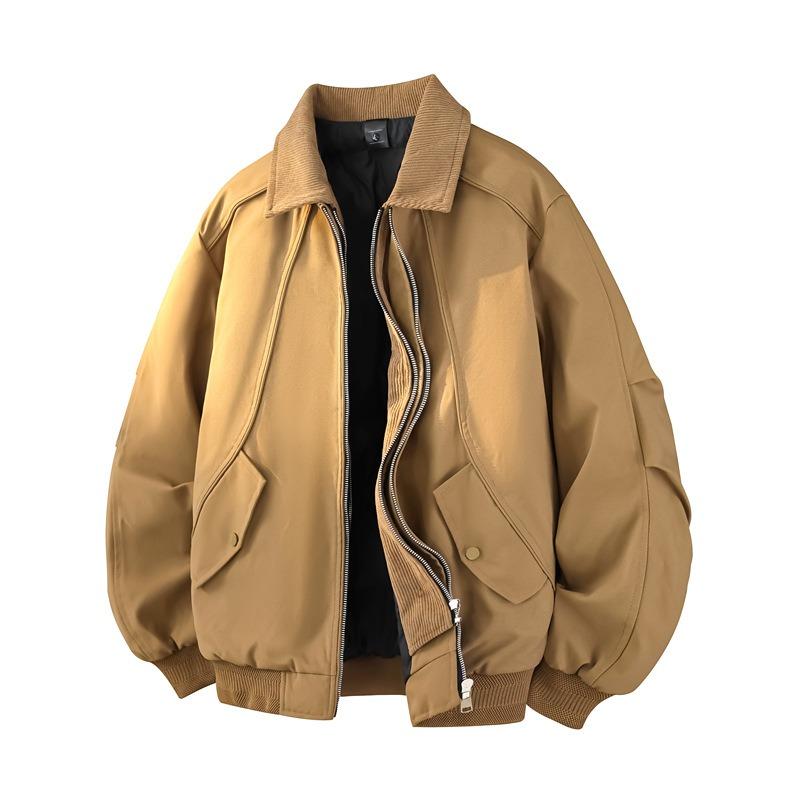 % White Duck Down Fake Two-piece Down Jacket Men s Winter New Loose Lapel Casual Jacket Men s M