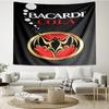 Bacardi Rum Bat Logo Tapestry Room Decoration Wall Hanging for Living Room Bedroom, dormitory, Birthday and Christmas gifts