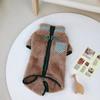 Autumn & Winter Fleece Dog Outfit - Double Buckle, Four-Legged Design for Teddy, Bichon, Poodle Puppies