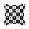 Custom Chess Club Seven Cushion Cover 45x45cm Chessboard Game Chess Piece Soft Modern Pillows for Sofa