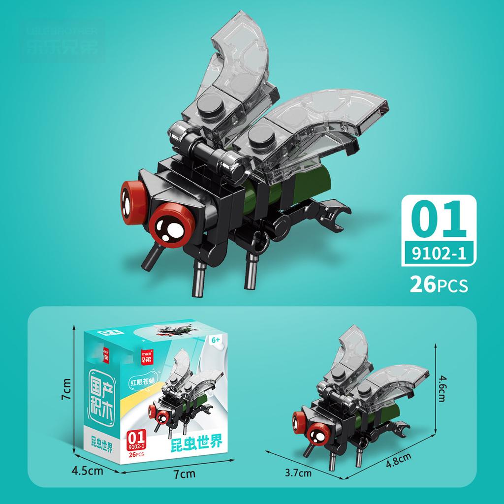 Insekten Tiere Bau Spielzeug für Kinder Junge 6 bis 12 Jahre Mirco Bausteine Set Spielzeug für Kinder Dinosaurier Mini DIY Spielzeug Geschenk