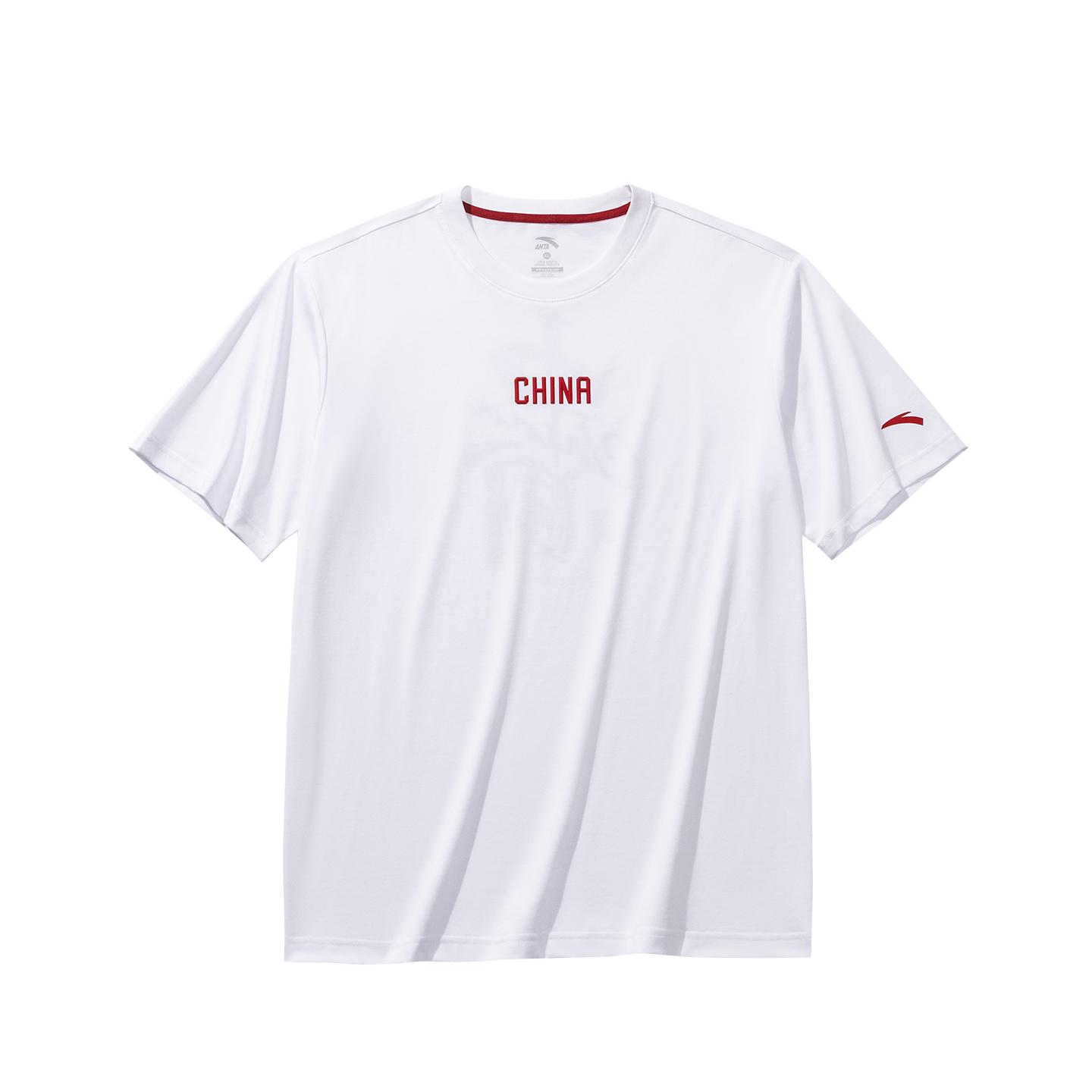 

Anta Training Series Short Sleeve Knitted Shirt Summer T-Shirt Men tops Pure-White 952627113-1 S