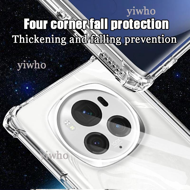 Wstrząsoodporne Przezroczyste Etui dla Honor Magic6 Pro 6.8" Miękkie Silikonowe Przezroczyste Tylne Pokrowce dla Telefonu Honor Magic 6 Ochrona Aparatu