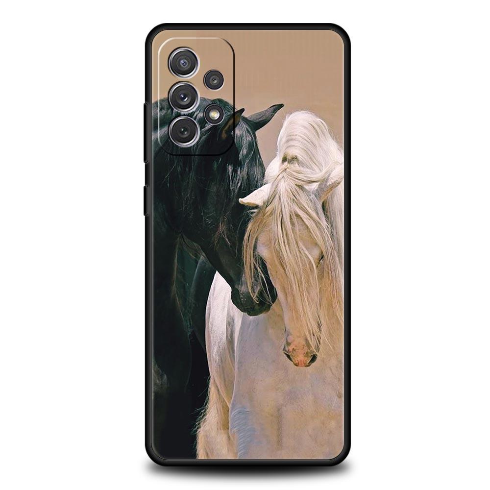 Phone Case For Samsung Galaxy A15 A13 A51 A71 A41 A31 A21S A03S A05 A35 A32 A55 A23 A25 A33 A53 A73 5G Horse Animal TPU Cover
