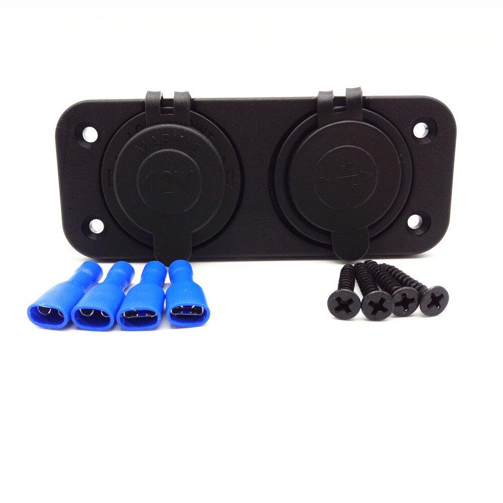 12V 24V Wohnmobil Caravan Dual USB Buchse Adapter Ladegerät Zigarettenanzünder UK