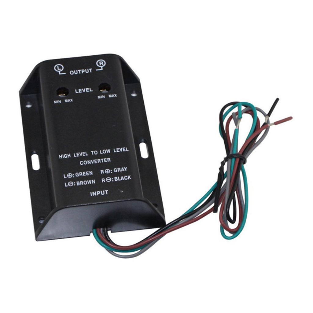 Car-Stereo High To Low Line Speaker Level Converter Cord Car Audio RCA Speaker Converter Adapter Bass Audio Adapter Wire