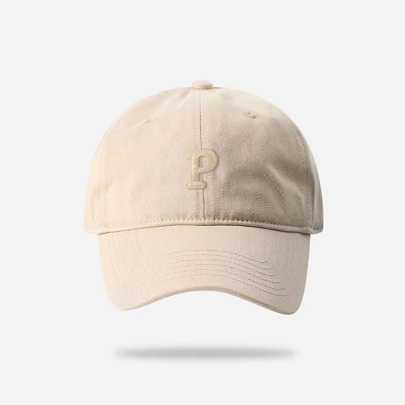 Letter P Cotton Baseball Hat For Women Men Solid Color Snapback Duck Tongue Hats Outdoor Sports Sunshade Dad Trucker Peaked Cap