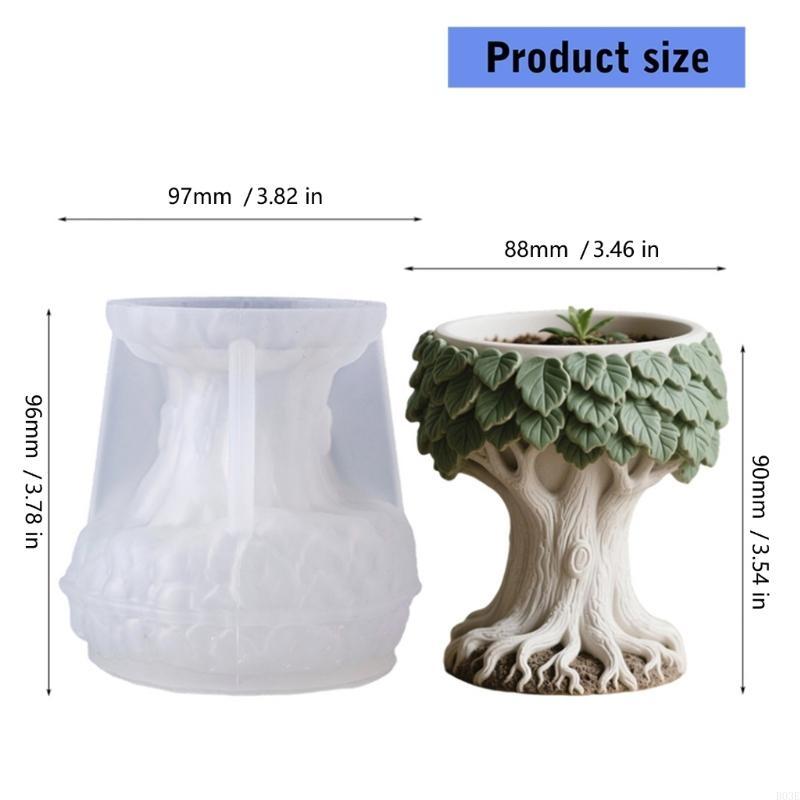 Creative Tree Silicone Mold For Cement Cup Planter Holders Storage Container Home Decoration Item Crafting B03E