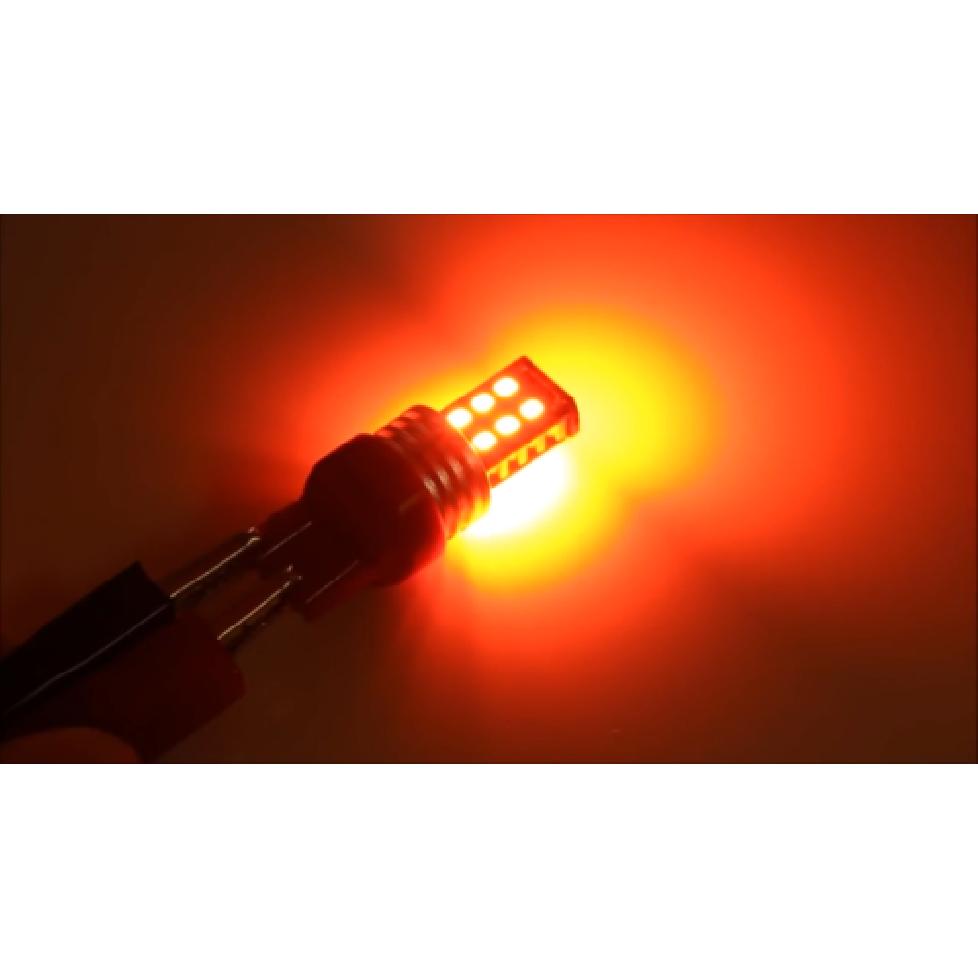 Strobe/Flashing Enabled Red 15-SMD 7443/T20 LED Bulbs For Brake/Tail Lights
