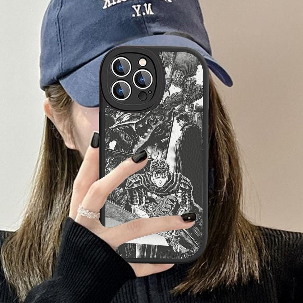 

Чехол для телефона Berserk из твердой кожи для iPhone 16 15 14 13 12 Mini 11 14 Pro Max Xs X Xr 7 8 Plus Fundas iPhone 16 pro