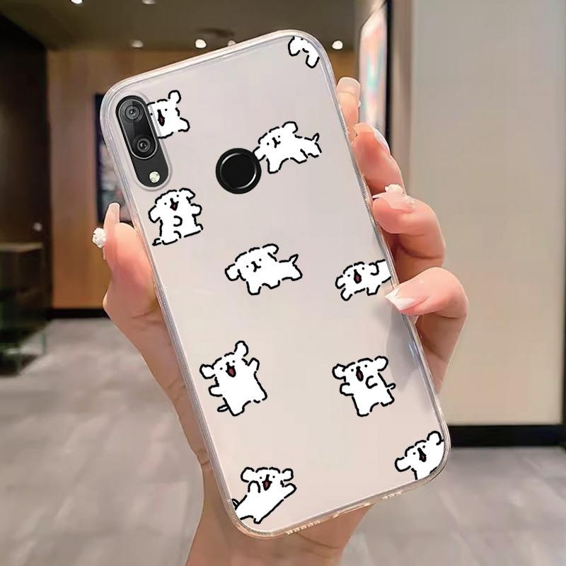 For Huawei Y7 Prime 2019 Y7 Pro 2019 P Smart Z Honor 9X Case Phone Cover Oil Butterfly Flower Heart Clear Bags Fundas Silicone