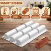 Moule à Bûche 9 Cavités Pour la Cuisson 3D Rouleau Cylindre Pâtisserie Dessert Chocolat Moule à Pain Barres Protéinées et Énergétiques Accessoires de Cuisine