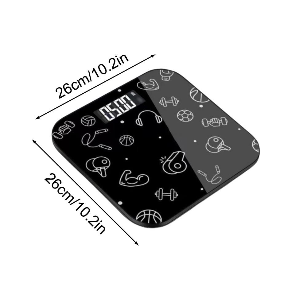 1PC Black Intelligent Electronic Weight Scale, Home Battery Version, Intelligent Digital Bathroom Body Fat Scale, No Battery
