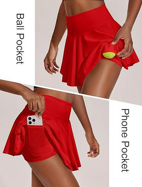Women's Quick-Dry Pleated Skort: Casual Yoga, Golf, Tennis Skirt