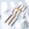 Diamond-encrusted Water Drop Stainless Steel Magnet Bracelet Adjustable Titanium Steel Gold-plated Women's Magnetic Health Bracelet