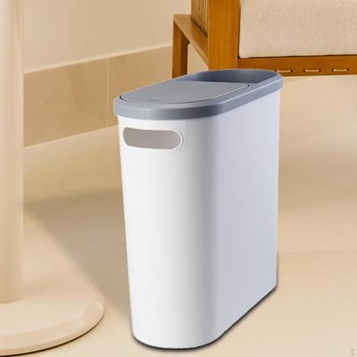 Bathroom Press Lid Waste Bin Large Capacity Narrow Space Garbage Container Living Room for