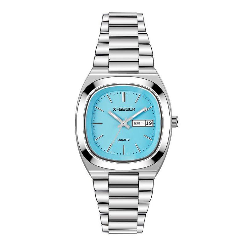High Value Simple Double Calendar Women S Watch High Value Steel Belt Temperament Women S Watch Quartz Watch