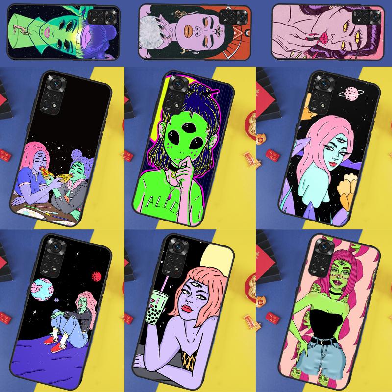 Hippie Grunge Art Case For Xiaomi Redmi Note 13 Pro 14 9 10 11 12 9S 10S 11S 12S Redmi 14C 10C 12C 13C Cover
