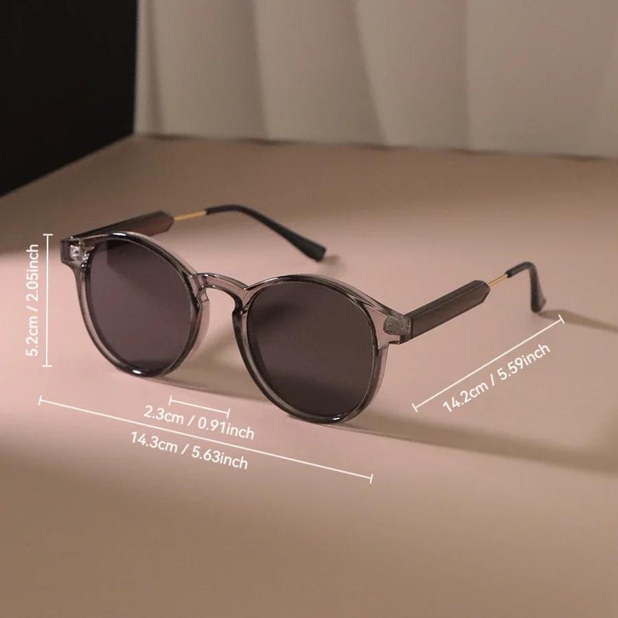 Vintage Round Sunglasses Women Men Fashion Retro Sun Glasses Female Male Designer Shades Mirror Outdoor Punk