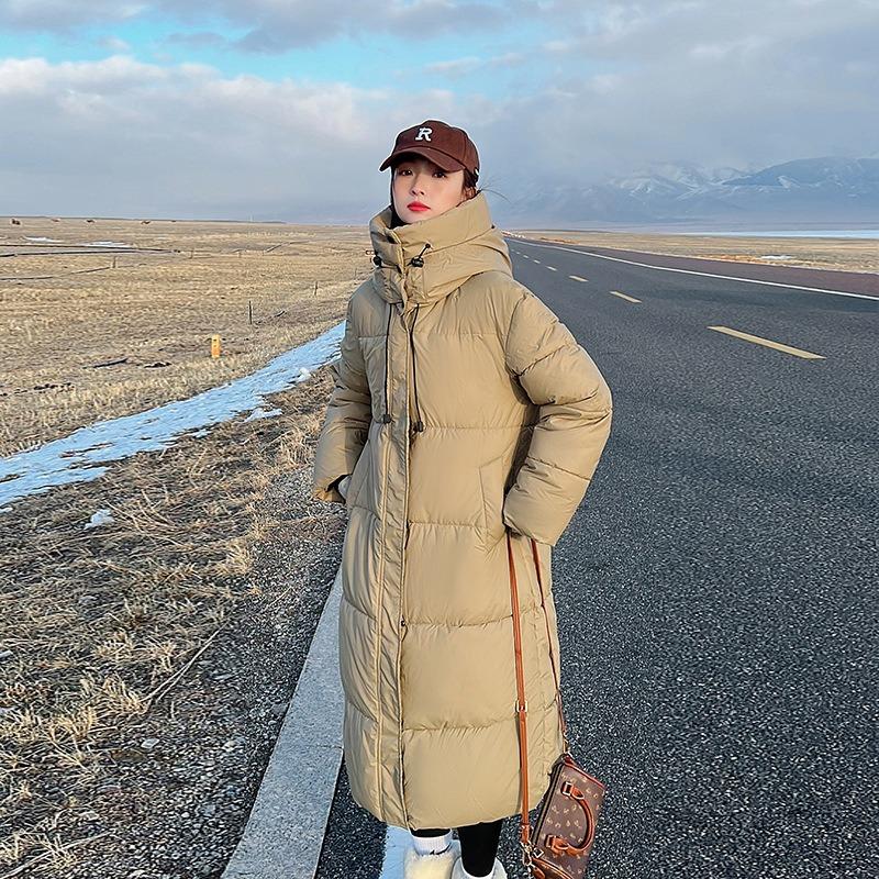 Thickened cotton-padded clothes women's medium and long over-knee thick new winter cotton-padded clothes loose cotton-padded jacket