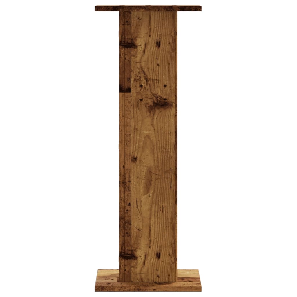 Speaker Stands 2 Pcs. Vintage Wood Look 30x30x80 Cm
