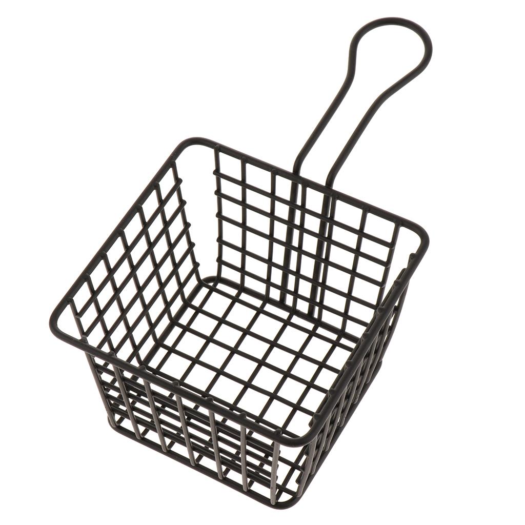 Iron Mesh Colander Strainer Sifter Fry Basket Vegetable