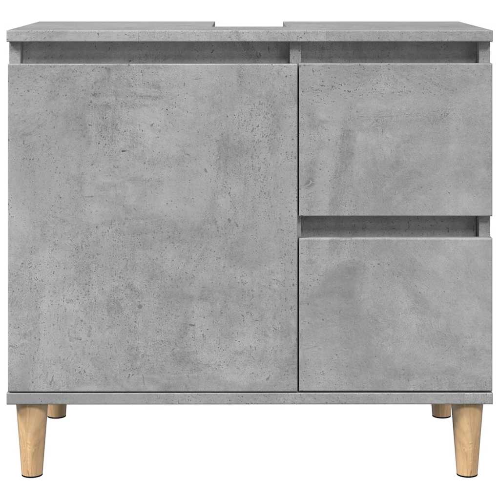 Modern bathroom vanity, storage cabinet under the sink, open storage on the side with door, 65x33x60 cm
