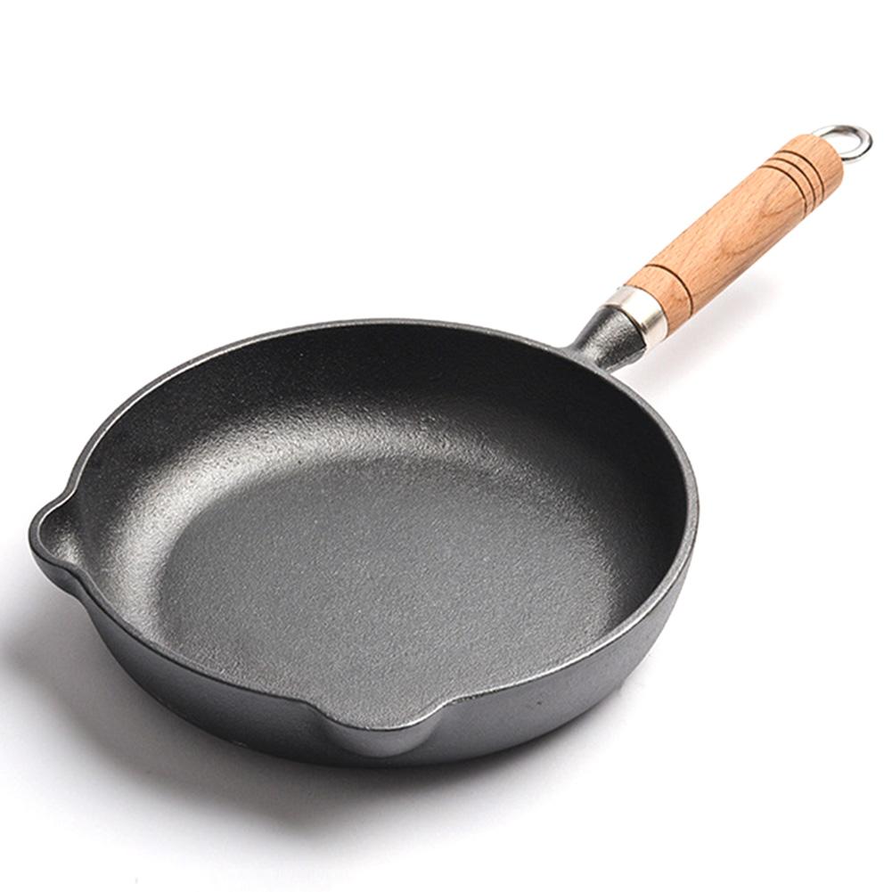 

4/6/7.8 Дюймовая Чугунная Сковорода С Антипригарным Покрытием, Сковорода для Жарки с Двумя Носиками для Слива, Сковорода Шеф-повара, Сковорода для Омлета для Использования в Помещении и на Открытом Воздухе