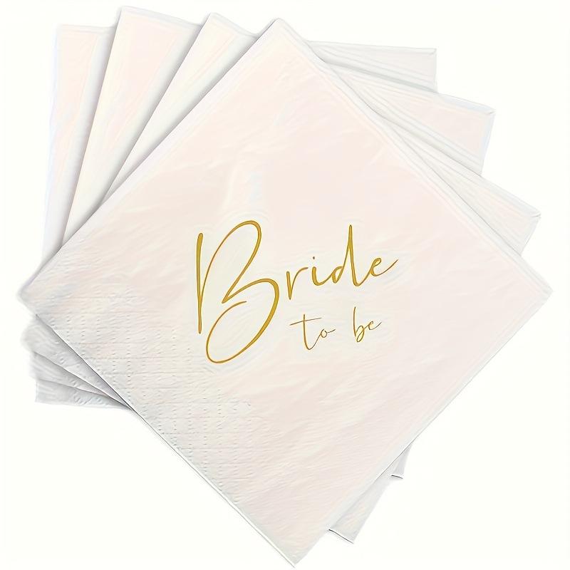 20PCS Bride To Be Napkin Wedding Dinner Table Atmosphere Decoration Engagement Party Napkin Dining Table Disposable Paper