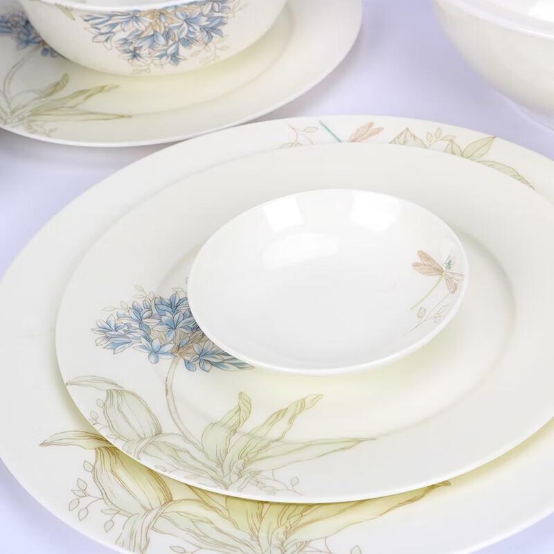 Northern Scenery Chinese Bone China Dinnerware Set - 50 Pieces