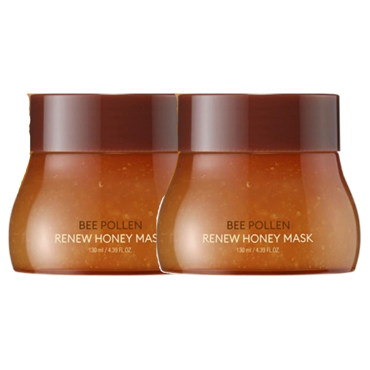 Missha Пчелиная пыльца Renew Медовая маска 130 мл x 2 шт. - Отшелушивающая и увлажняющая смываемая маска