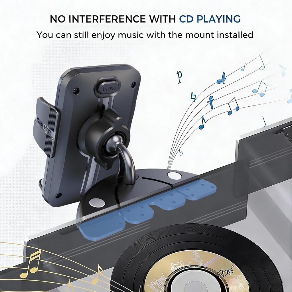 Multifunctional CD Port Universal Car Phone Holder for Small Cars