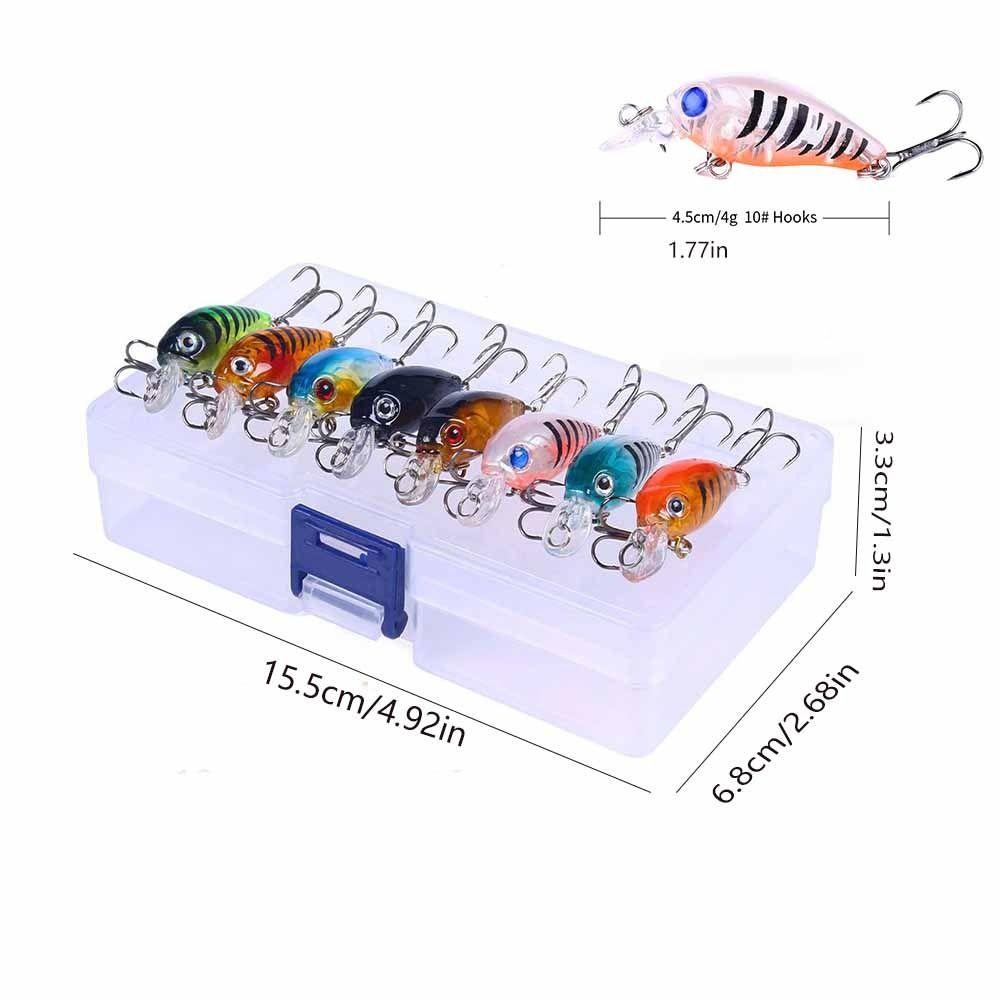 8Pcs/Box Micro Hard Bait Fishing Lure Floating Topwater Fishing Bait  Saltwater Fishing