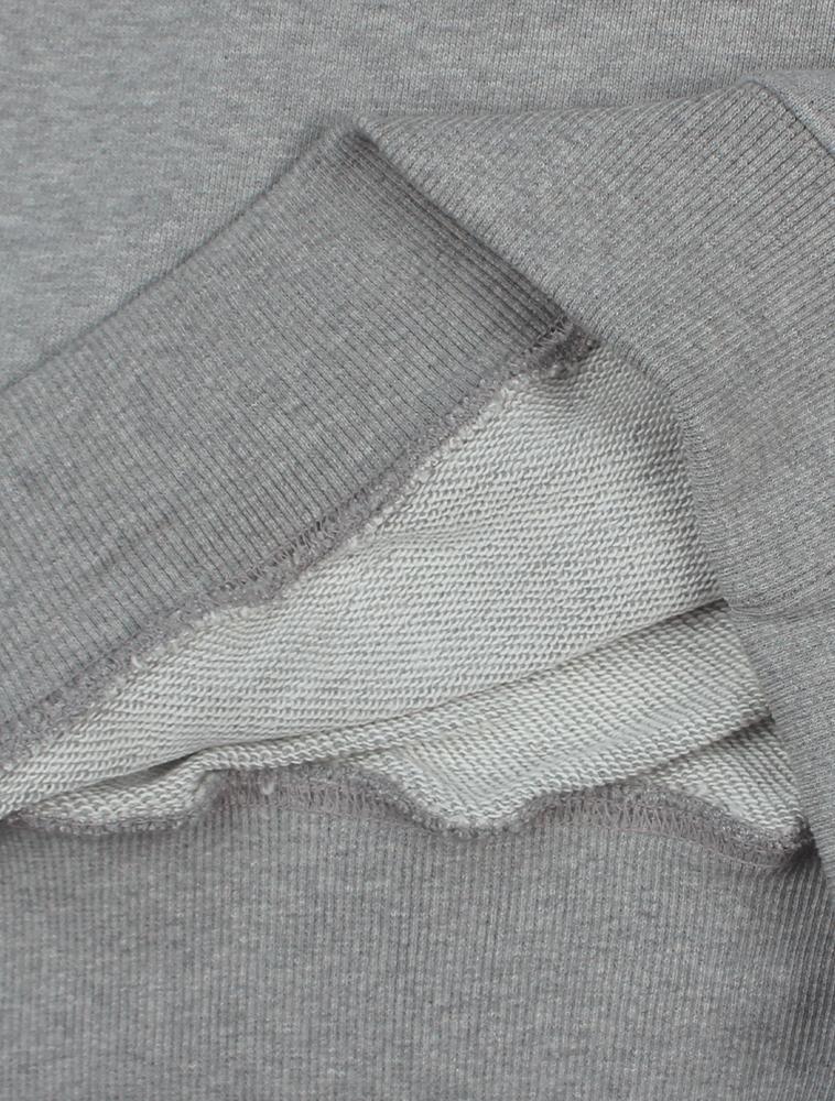 LA MAISON STUDIO [Fleece Line Selection] Women'S Crop Le Liss Foamed Embossed Embroidery Sweatshirt Melange Navy (Fcb4Ts360W)