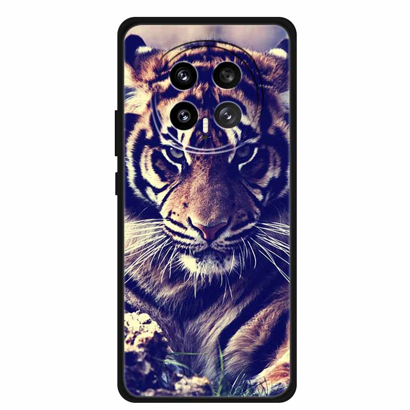 For Honor Magic8 5G 2025 Phone Case 6.58" Tiger Lion Cats Soft TPU Black Silicone Back Cover For Honor Magic 8 Fundas Shockproof