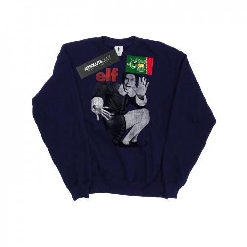Elf Womens/Ladies Mono Distressed Poster Sweatshirt