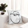 Smug Soyjak Meme Pillowcase Polyester Cushion Cover Decor Smiling Wojak Pillow Case Cover Living Room 40X40Cm