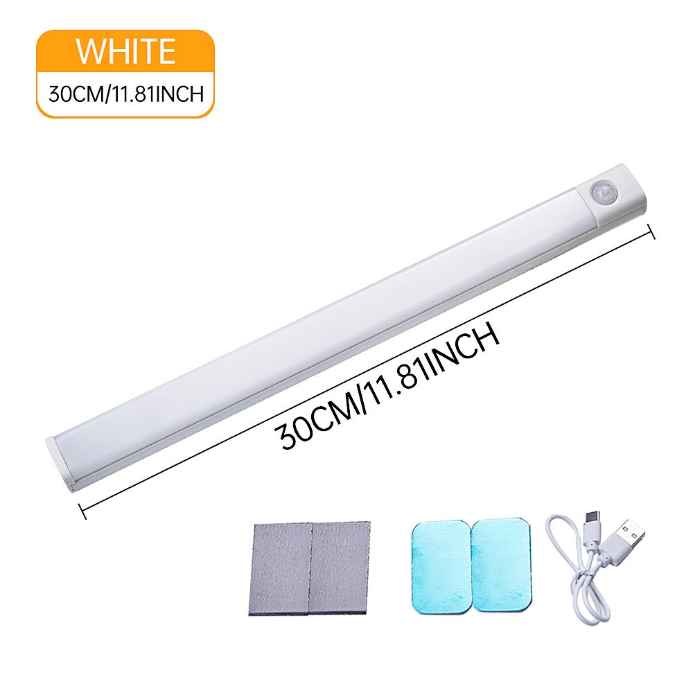 LED Motion Sensor Light Wireless LED Night Light Type C Rechargeable Light Cabinet Wardrobe Lamp Staircase Backlight For Kitchen