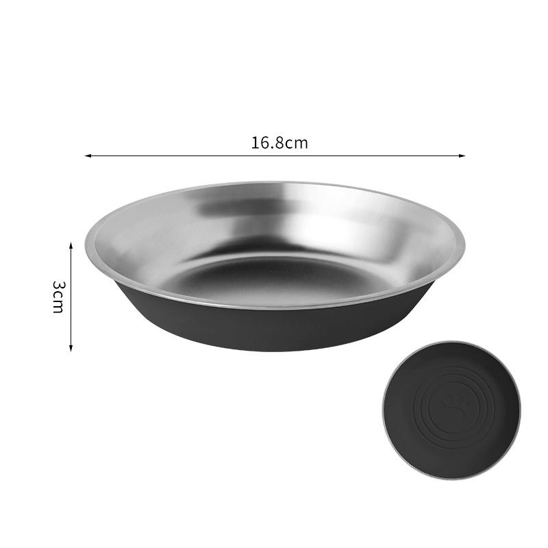 Stainless Steel Pet Bowl with Non-Slip Silicone Base, Durable Dog Cat Food Water Bowl, Multi-Color Available for Pets