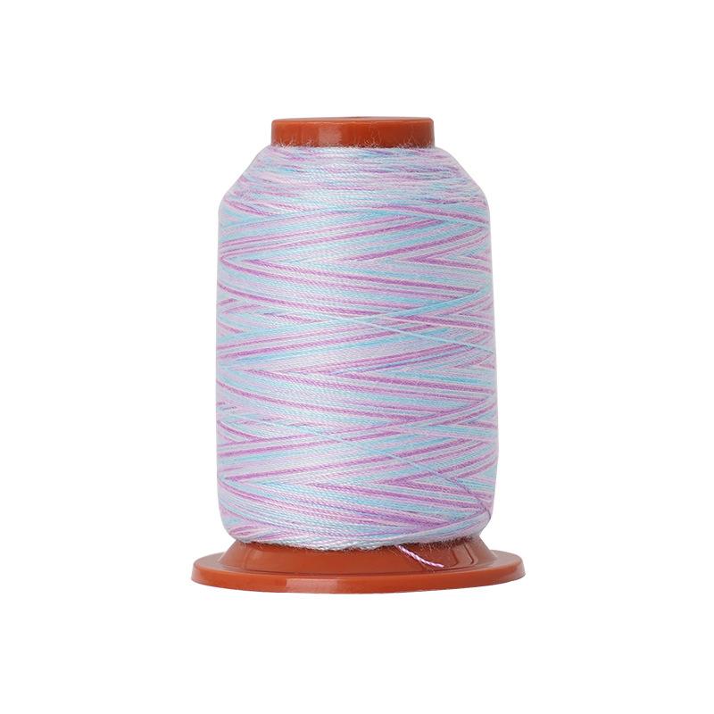 DIY Home Sewing Machine Thread Colorful Polyester Thread, Rainbow Small Roll Colorful Thread Hand Sewing Thread 402 Sewing Thread