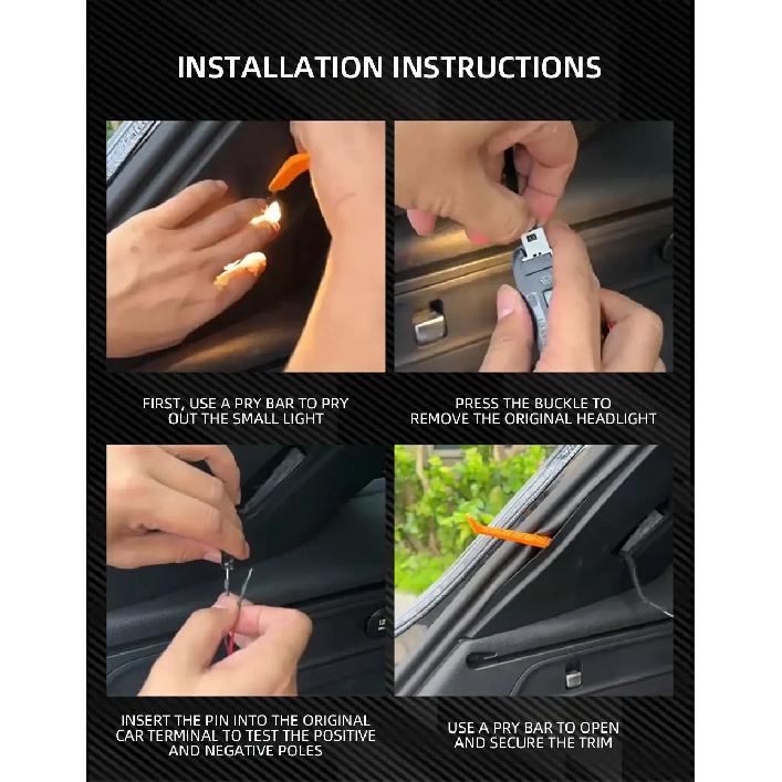 Car high brightness trunk lighting ambient light interior decoration LED wiring free automatic sensing tailgate light strip