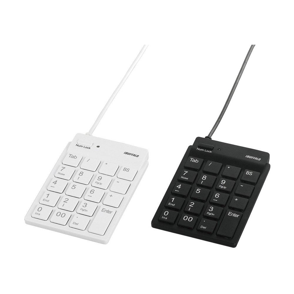 BUFFALO Wired Slim Ten Keyboard with Hub Black BSTKH08BK