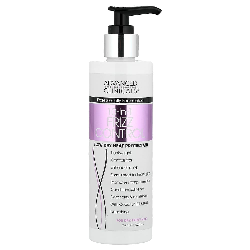 Advanced Clinicals 10-In-1 Detangling & Heat Protectant Blow Dry Spray 222ml (7.5 fl oz) 222ml - 1 ea