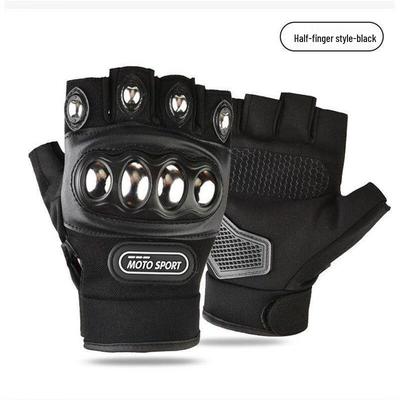 Tactical Armored Half-Finger Motorcycle Gloves