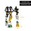 1/2/3pcs Decorative Sculpture Statue Home Decor House Home Decoration Living Room table Black Folk Custom Doll Resin Crafts