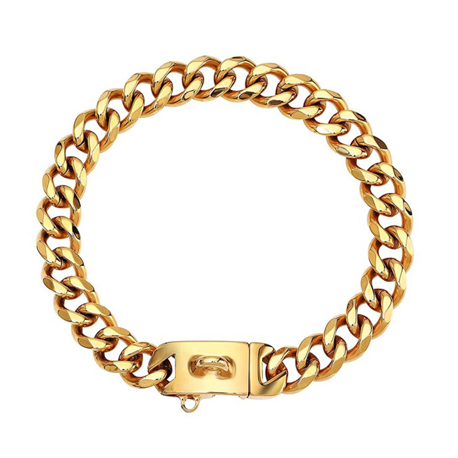 

Золотой ошейник из металла, прочная цепь из нержавеющей стали для маленьких щенков